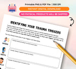 Trauma Coping Skills Worksheets: Mental Health, Self-Care (PDF Download)