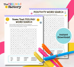 Positivity & Feelings Word Search Puzzles: Kids' Emotional Learning (Digital Download)