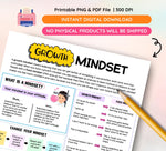Growth Mindset Handout: Power of Yet, Mental Health (Digital Download)