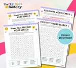 Positivity & Feelings Word Search Puzzles: Kids' Emotional Learning (Digital Download)